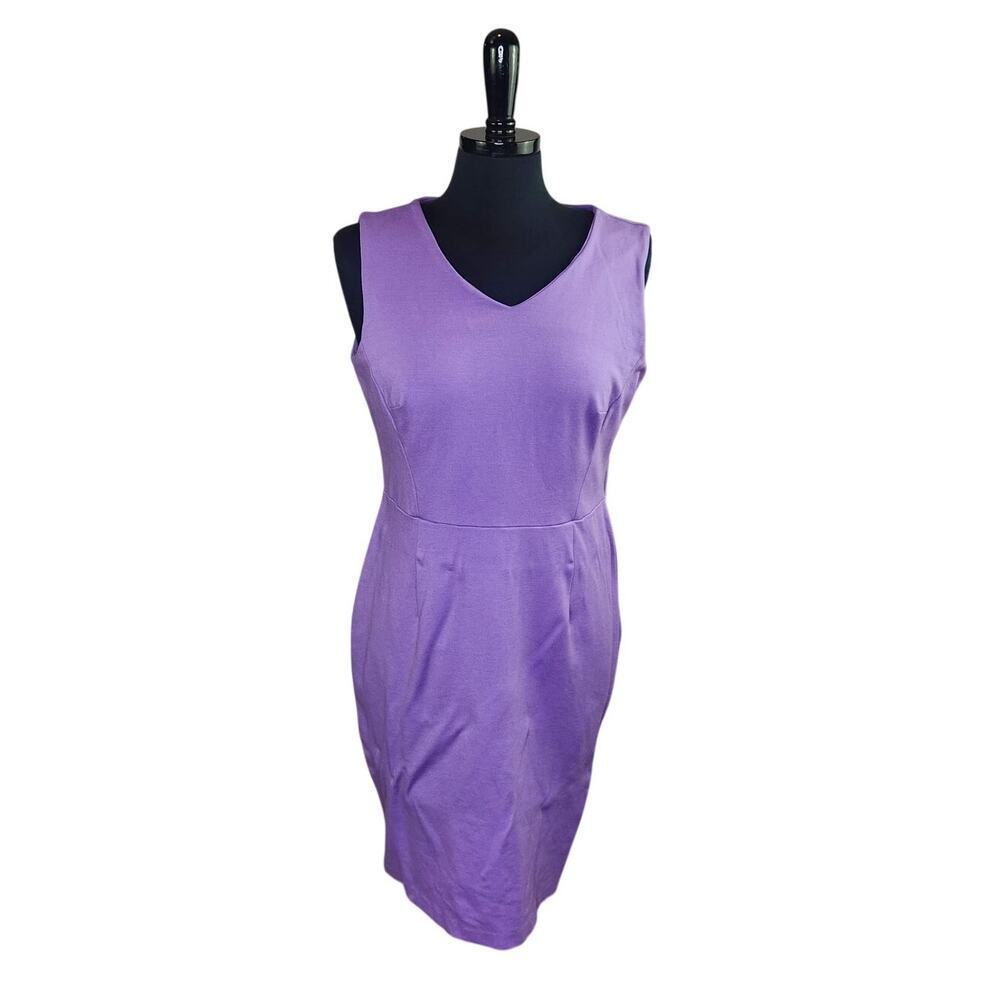 Talbots Sheath Dress Lilac Purple Classic Minimalist Capsule Cocktail